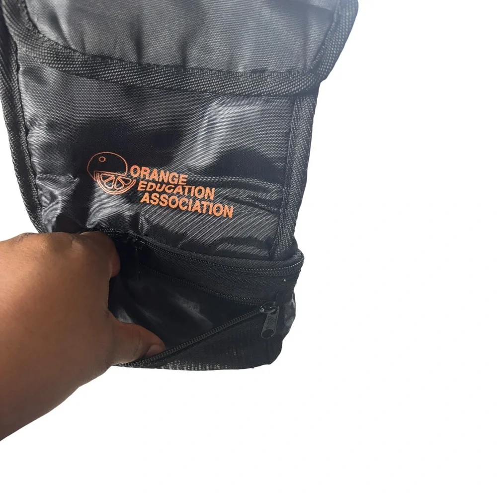Hit Promotional Products Lunch Bag Unisex Black Orange‎ Education Association